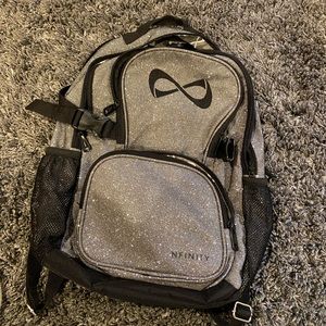 Mini nfinity silver sparkly backpack